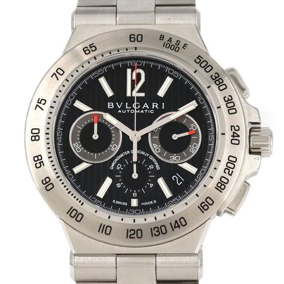 Bvlgari Diagono Professional Tachymetric Chronograph DP42SCH DP42BSSDCH Stain...